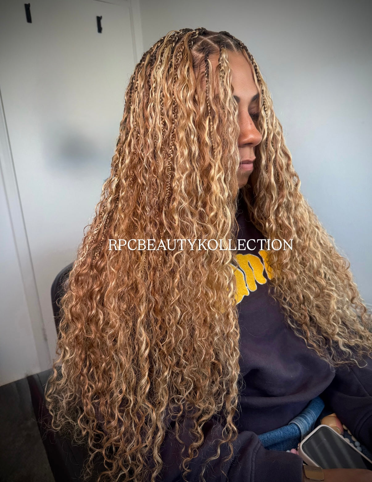 Honeycomb Blonde Deep Wave Bulk Hair Extensions for Boho Braids - 100% Human Hair